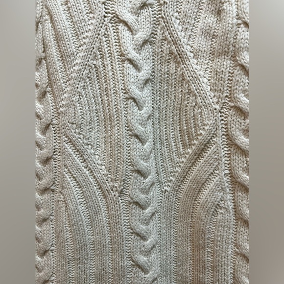 💥REDUCED💥Moon River Women's Long Sleeve Cable Sweater Dress, cream  small NWOT - Picture 3 of 10